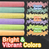 160 PCS Sidewalk Chalk for Kids - 14 Colors, 10 Glitter, 10 Neon