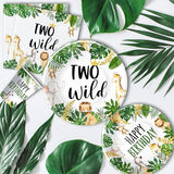 Jungle Animal Theme Two Wild Birthday Plates And Napkins Party