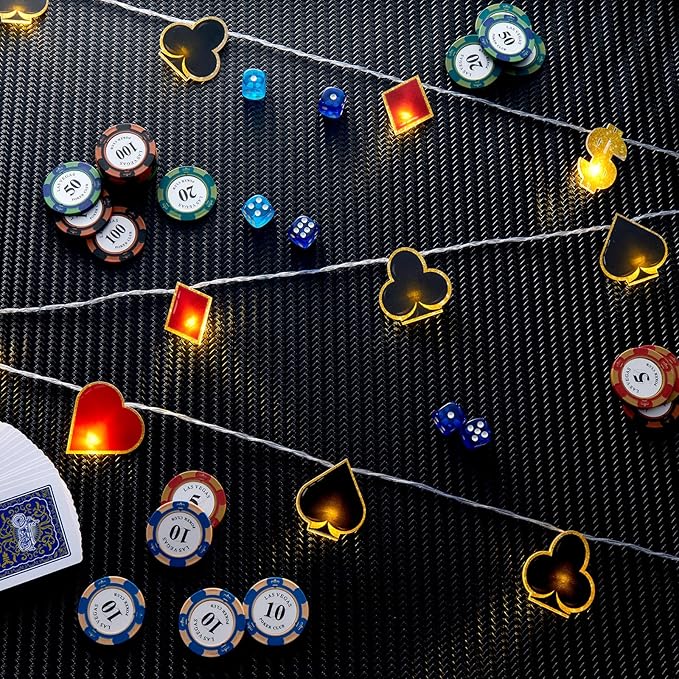 Casino Theme Party Decorations Las Vegas Party Supplies 20 LED 10 ft