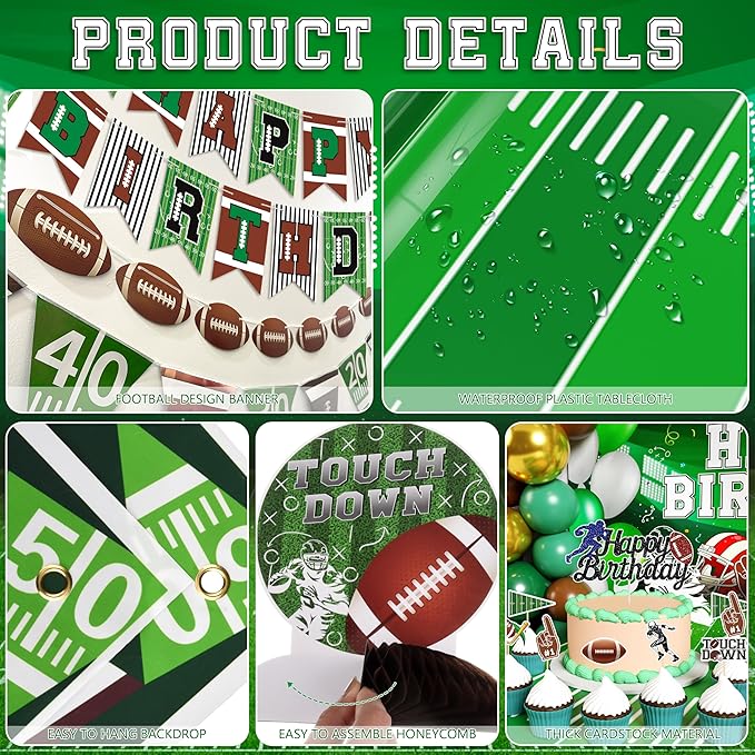 Football Birthday Party Decorations Superbowl Football Party