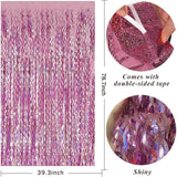 Tinsel Foil Fringe Curtains Wavy Backdrop for Parties Sparkle #9
