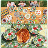 100pcs 7inch Aloha Floral Plates Hawaiian Luau Party Supplies