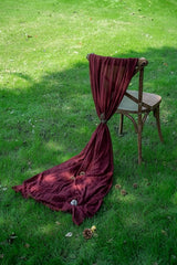 Keketoarrange 3pcs Burgundy Table Runner Red Table Runner Cheesecloth