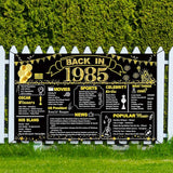 DARUNAXY 41st Birthday Black Gold Party Decoration, Back in 1985