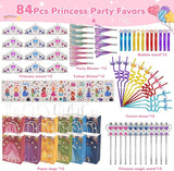 84pcs Princess Party Favors, Sweet Birthday Party Supplies Including