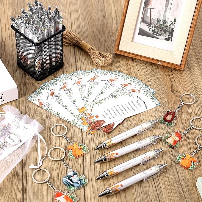 145 Pieces Woodland Baby Shower Favors for Guest Woodland Animals