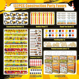 132pcs Construction Party Favors Birthday Party Decorations Supplies