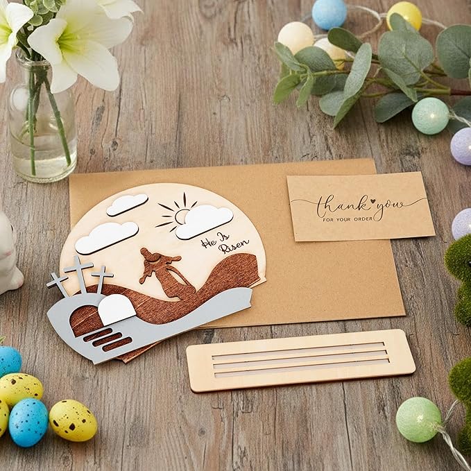 Easter Decoration Jesus Resurrected Tomb He is Risen Easter Decor