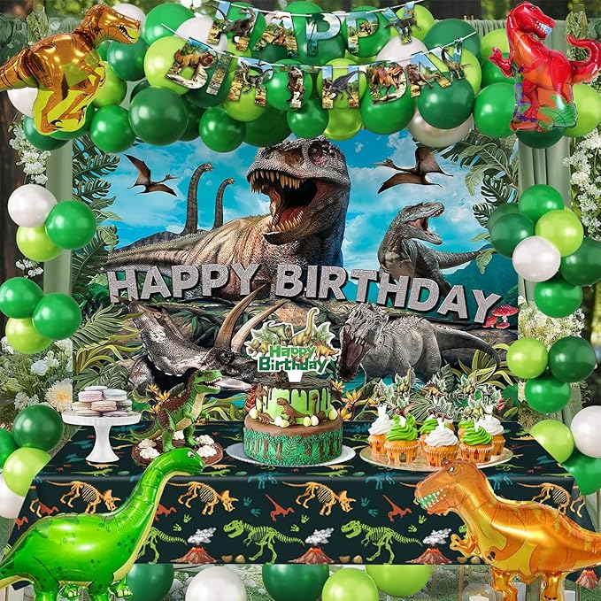 Dinosaur Birthday Party Decorations Kit for Boys Dino Party Supplies