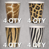 Jungle Safari Party Cups 16 Cups ! Large 12 oz Paper Cups Authentic
