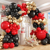 412Pcs Red Black Gold Balloons Arch kit 18 12 10 5 Inch Different