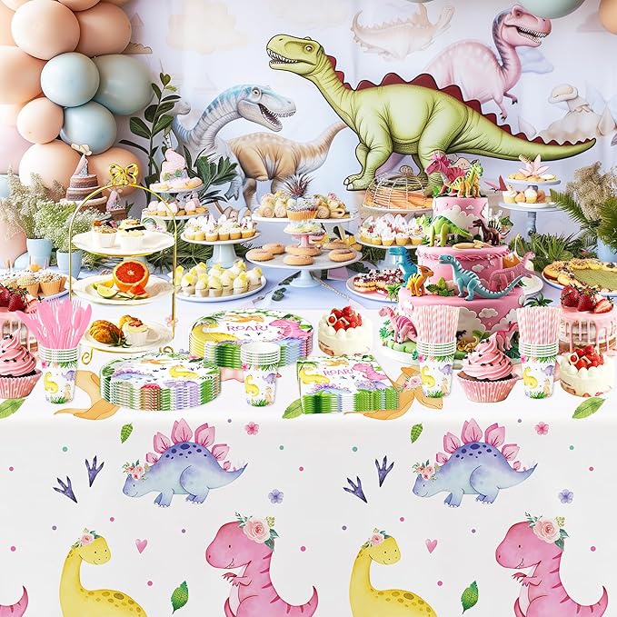 Dinosaur Party Decorations Tableware For Girl Birthday Baby Shower