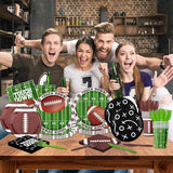 Football Party Decorations Tableware 168pcs Football Plates and