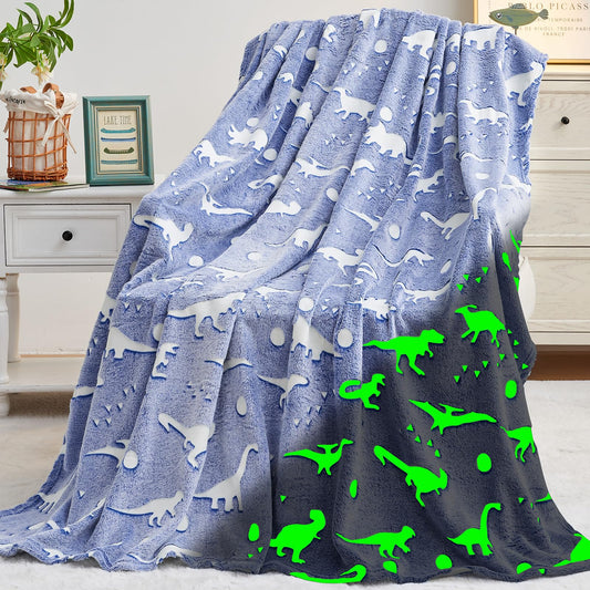 inhand Dinosaur Toys for Kids Glow in The Dark Dinosaur Blanket