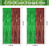 2 Pack Football Party Decorations, 3.28 FT x 7.05 FT Tinsel Backdrop,