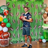 XtraLarge Football Fringe Backdrop 9.75x6.5 Feet Football Party