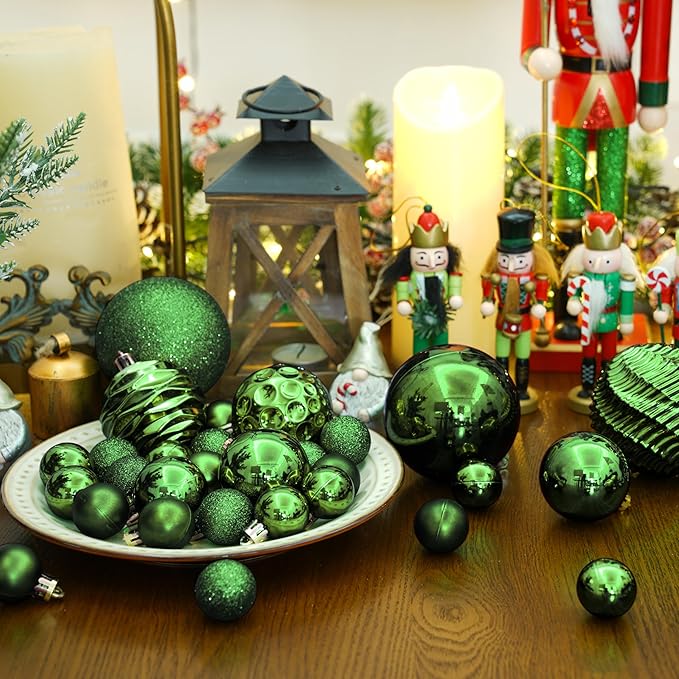 XmasExp 24ct Christmas Ball Ornaments Shatterproof Christmas