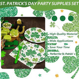100 Pcs St Patrick's Day Shamrock Tableware Party Supplies Set