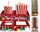 32pcs Christmas Party Supplies Movie Night Snack Trays Hold Popcorn