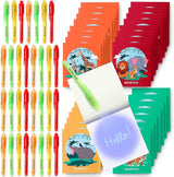 Invisible Ink Pen and Notebook Pack 32 Safari Party Favors for Kids