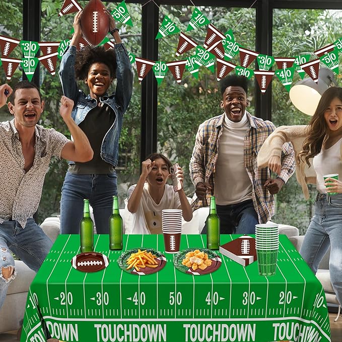 Football Party Decorations Serve 24 99 Pcs Football Party Supplies