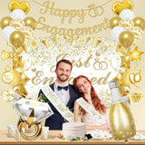 Gold Engagement Party Decorations for Couple Just Engaged Backdrop