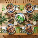168pcs Dinosaur Party Supplies Dino Plates Napkins Disposable
