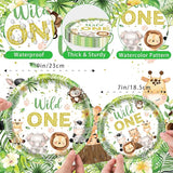 222 PCS Wild One Birthday Decorations Jungle Safari Baby Shower
