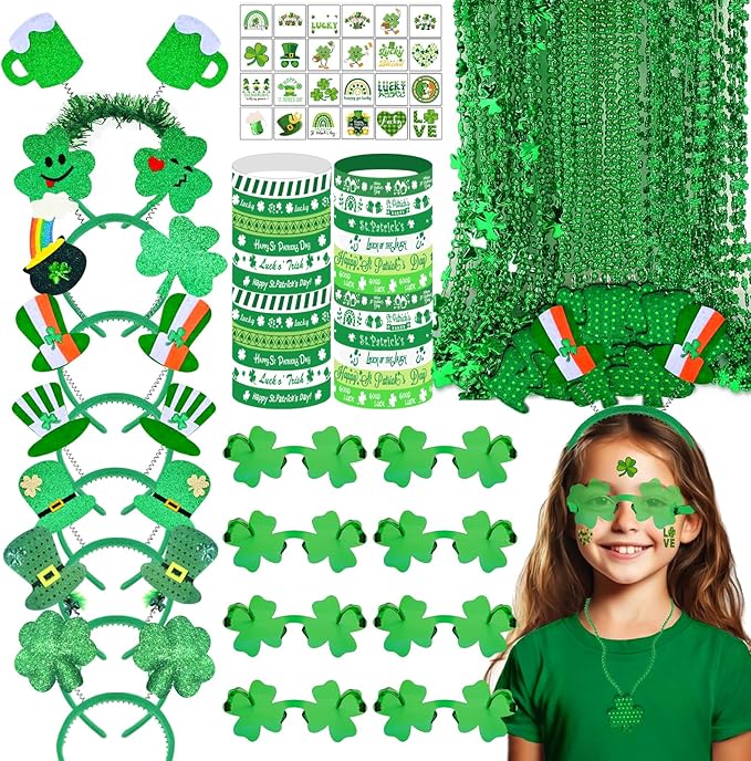 180 PCS ST Patricks Day Accessories Party Favors Supplies