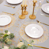 Snowkingdom 2 Pcs Gold Table Runner Roll, Sheer Gauze Chiffon Tulle