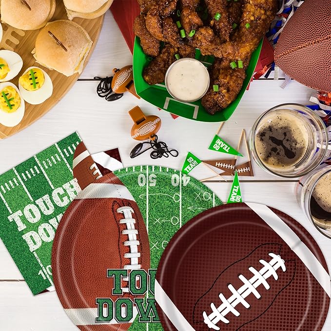 150Pcs Football Party Supplies Tableware Set Football Party Set