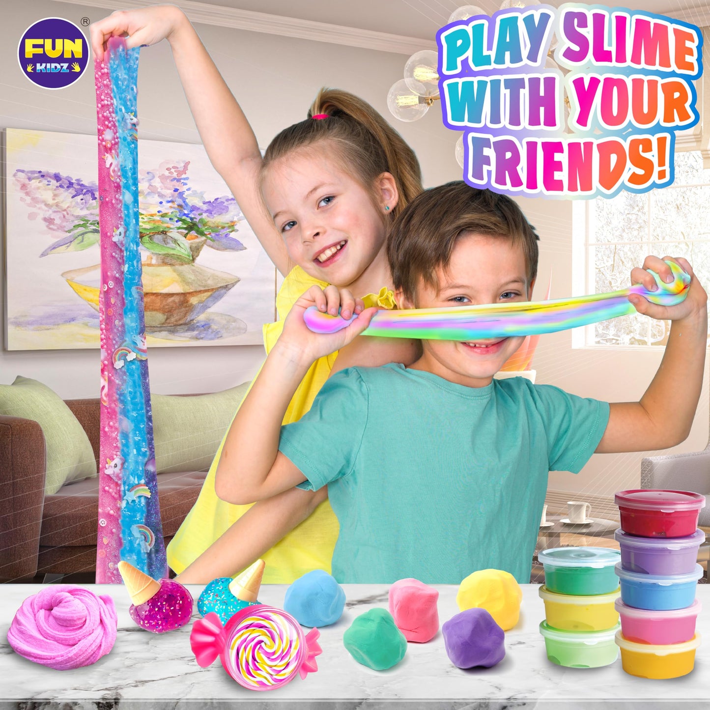 33 Cups Jumbo Slime Kit for Kids, FunKidz Premade Ultimate Slime Pack