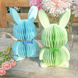 Easter Decorations 4 PCS Easter Bunny Honeycomb Colorful Easter