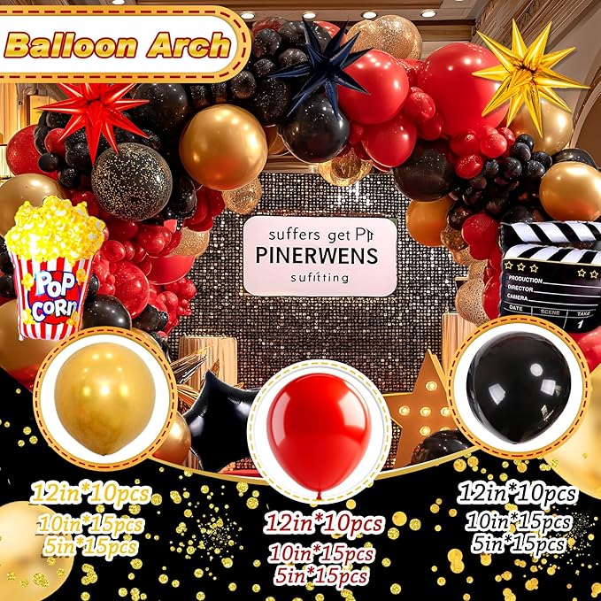 150pcs Movie Night Decorations Movie Themed Party Decorations Movie