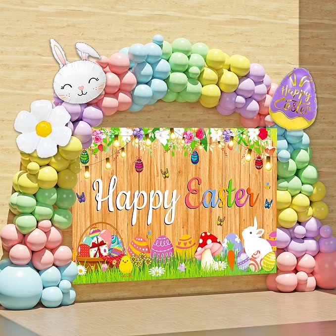 Easter Party Decorations 153PCS Easter Balloon Arch Kit Pastel