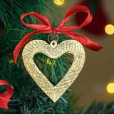 IndianShelf 12 Piece Golden Aluminum Christmas Tree Hanging Ornaments