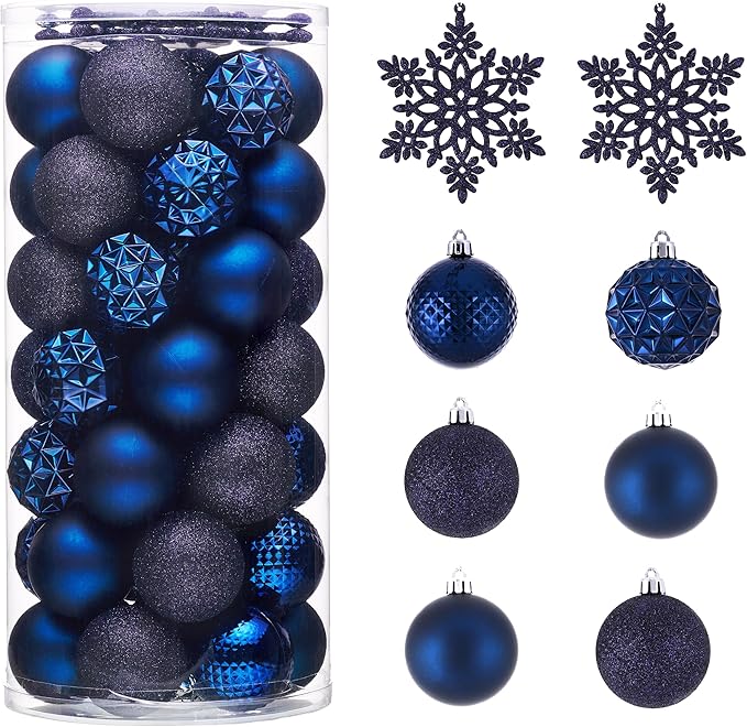 Valery Madelyn Christmas Tree Decorations Ornament Set, 50ct 2 Inches
