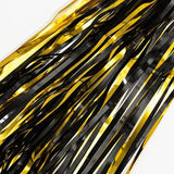 Black and Gold Party Streamers Decoration GREATRIL Foil Fringe