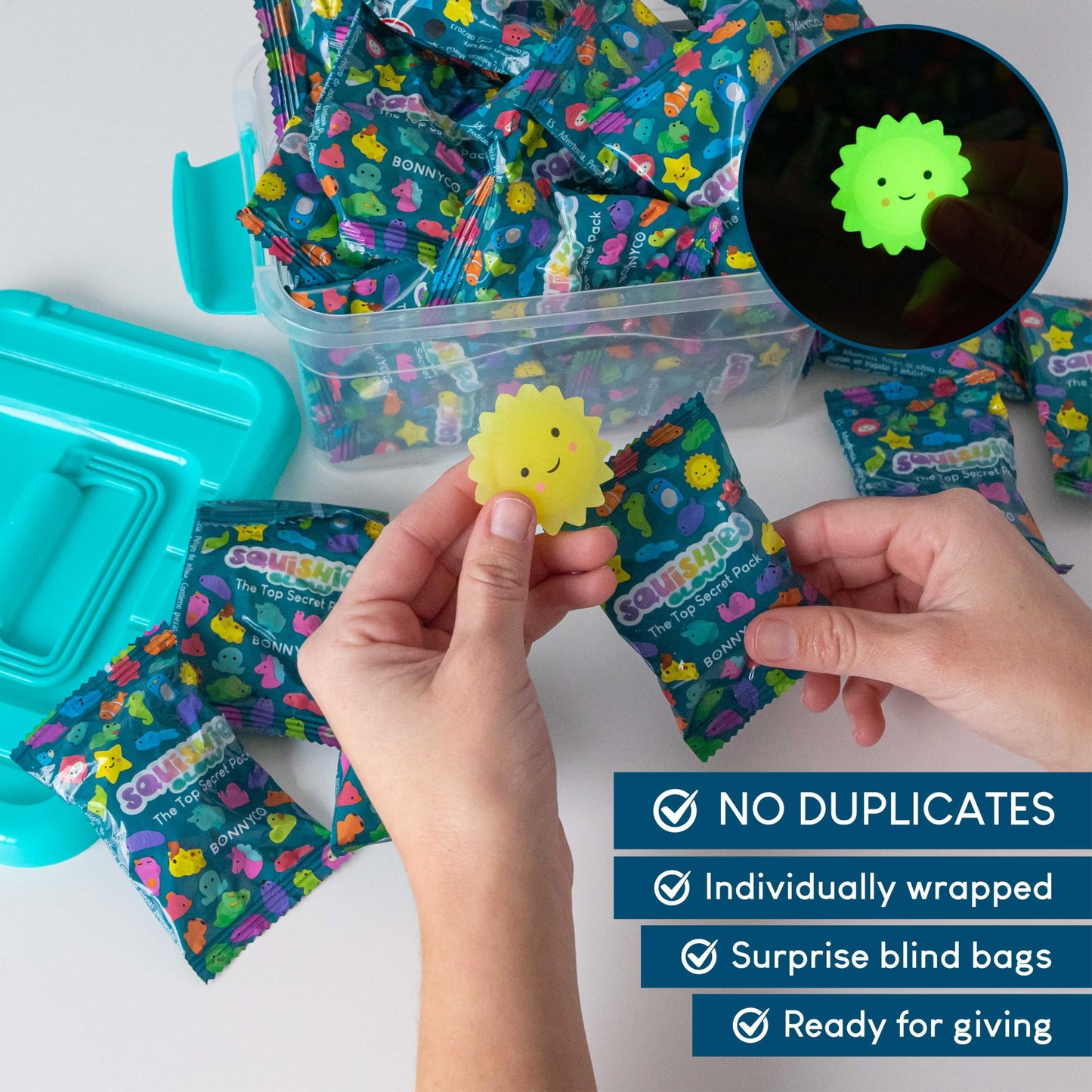 BONNYCO Mochi Squishy Toys Bulk for Kids Party Favors Pack 40. Goodie