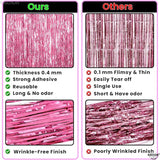 KatchOn, Pink Streamers for Party Decorations - XtraLarge 3.2x8 Feet,