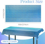 8pcs Blue Holographic Laser Tablecloths 40" x 108" Plastic Table
