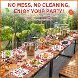 96 Pcs BBQ Bachelorette Party Plates Napkins Tableware Set I Do BBQ