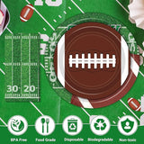 Football Party Supplies Set 150 PCS Dinnerware Decorations Include