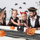 Snowkingdom Halloween Table Runner, 10 FT Black Spider Web Runners