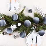 Velvet Ornaments for Christmas Tree Decorations - Gray Xmas Ball