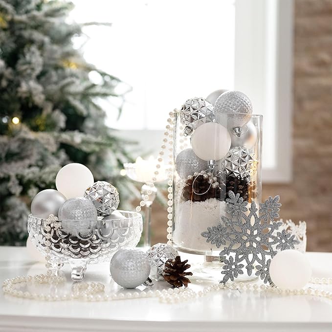 Valery Madelyn Christmas Tree Decorations Ornament Set, 50ct 2.36 Inch
