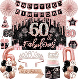 60th Birthday Decorations for Women 32PCS 60th Birthday Party