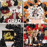 Amandir 153 Pcs Black Balloons Arch Garland Kit, Different Sizes 18