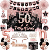 50th Birthday Decorations for Women 32pcs 50th Birthday Party