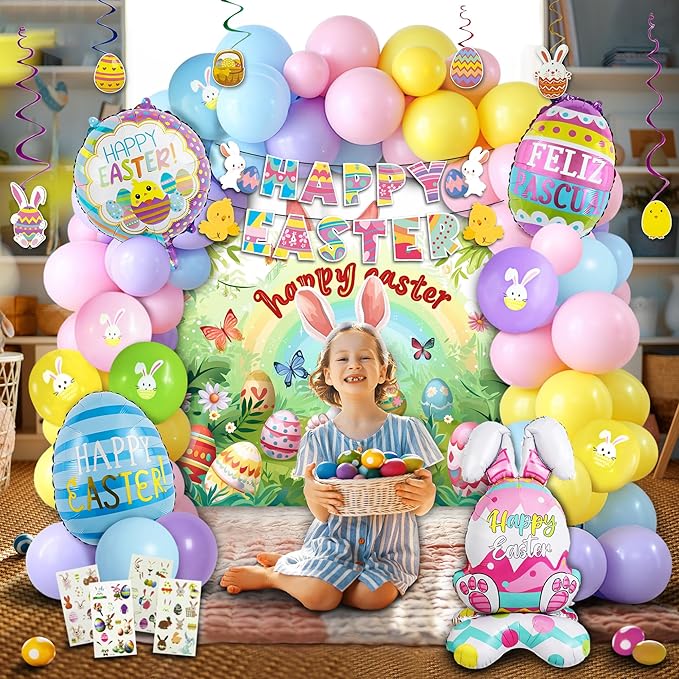 Party Spot! 101 PCS 2026 Easter Party Decorations Set Easter Party